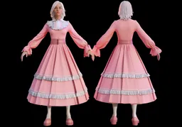Sweet Lolita Female Character 3D Model