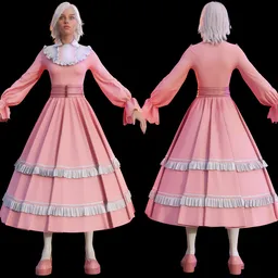 Sweet Lolita Female Character 3D Model
