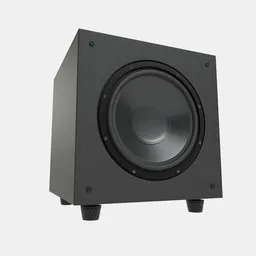 Hi-Fi Subwoofer black plastic