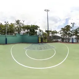 Green Basketball Court