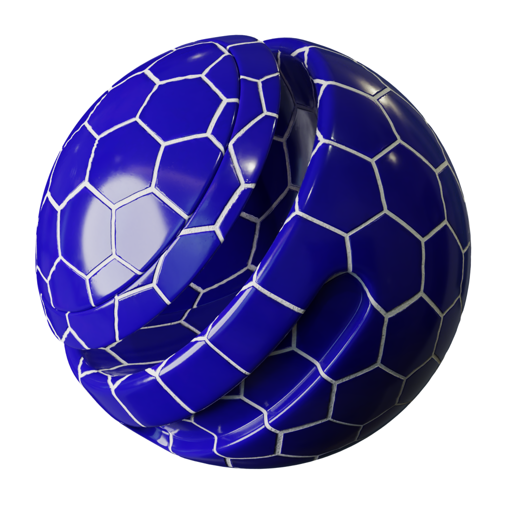 Blenderkit Download The Free Hexagonal Tiles Blue Material