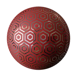 Red Hexagonal Pattern