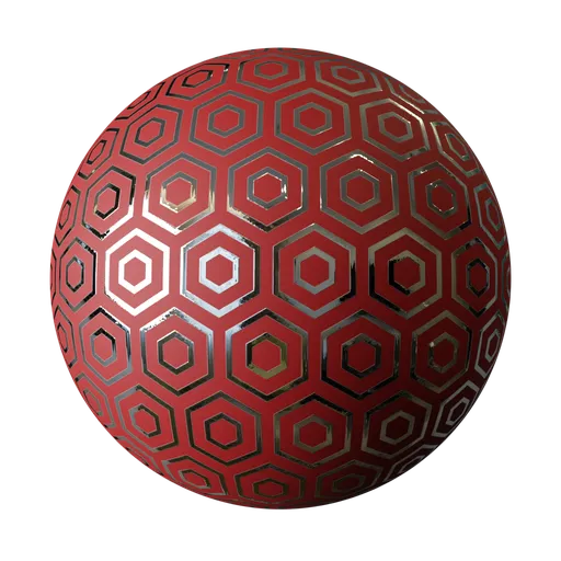 Red Hexagonal Pattern