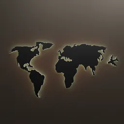 World Map Wall Decoration Picture Frame