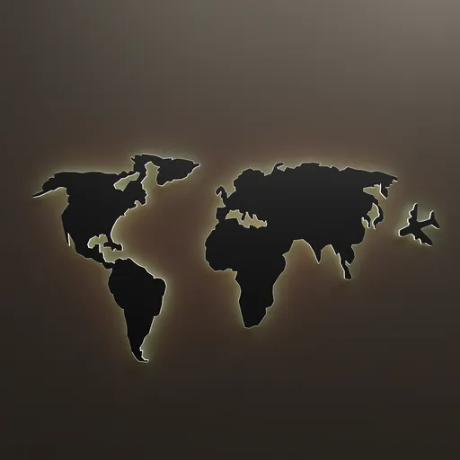 World Map Wall Decoration Picture Frame