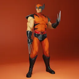 Orange Wolverine (Rigged)