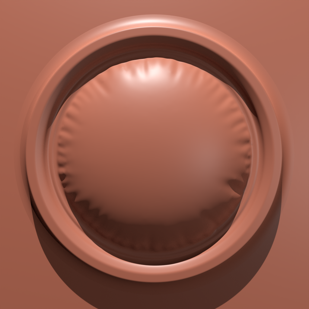 Padded Circle Brush 01 FREE 3D industrial brushes BlenderKit