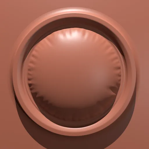 Blender 3D Industrial Sculpting Brush for Sci-Fi Models with Padded Circular Impression Texture.