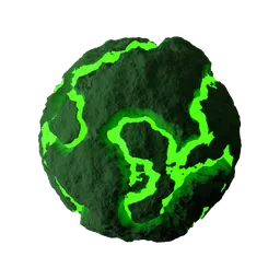 Procedural Glowing Cracked Rock