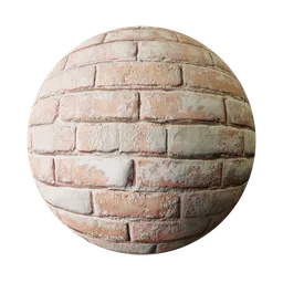 High-resolution 2K PBR brick wall texture for 3D modeling and rendering, with realistic displacement detail.