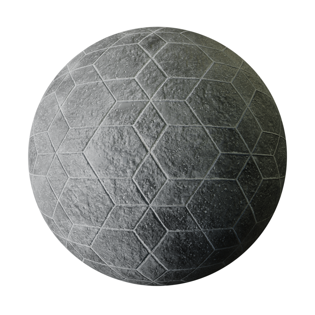 Hexagonal and star shape tile old | FREE tiles materials | BlenderKit