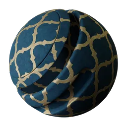 Patterned blue fabric