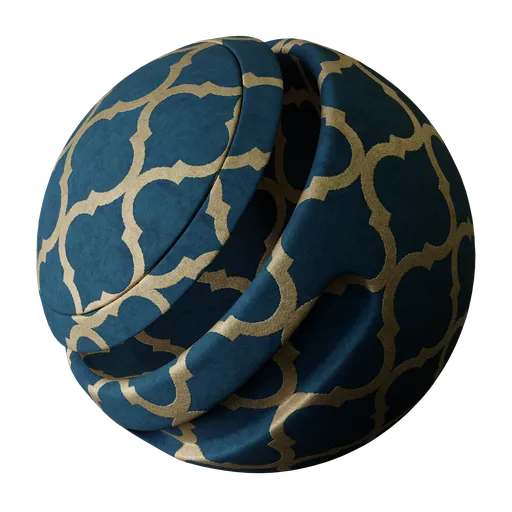 Patterned blue fabric