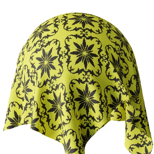 Patterned yellow farbic