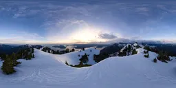 Mountain Top Landscape Sunset