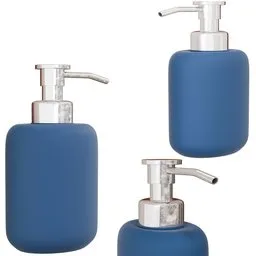 Realistic 3D soap dispenser model with minimalist design, ideal for architectural visualization in Blender.