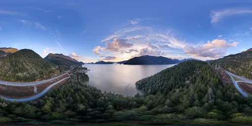 Aerial Landscape Mountain Sunset