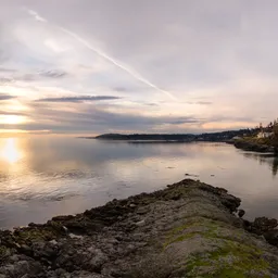 Cloudy Sunrise on Ocean Coast