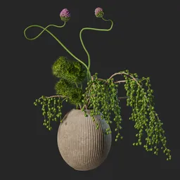 Organic Curved Floral Vase