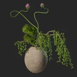 Organic Curved Floral Vase