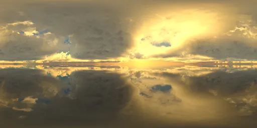 Dramatic golden sky
