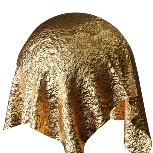 Crumpled Gold Foil