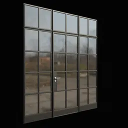 Door glass metal