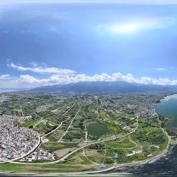 Highsky bluesky greenlake cloud mountain