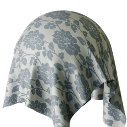 Floral Blue Jacquard