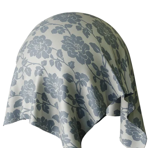 Floral Blue Jacquard