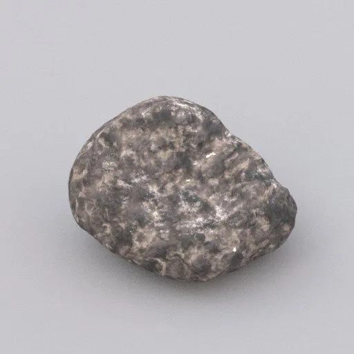 Realistic 3D rock model with detailed texture, ideal for Blender environmental scenes.
