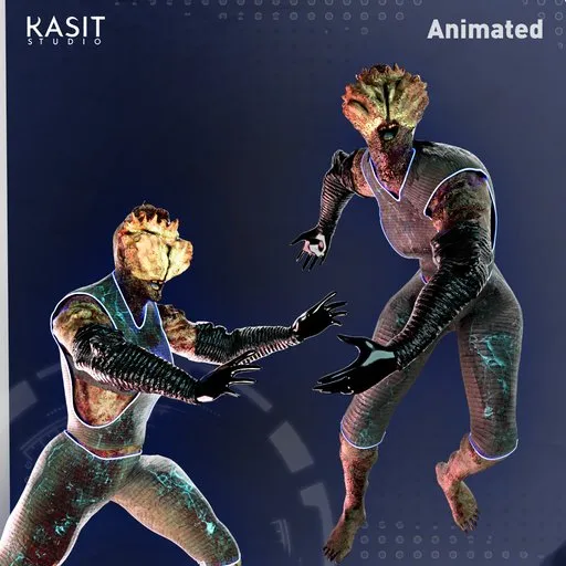 Animated Scifi zombie