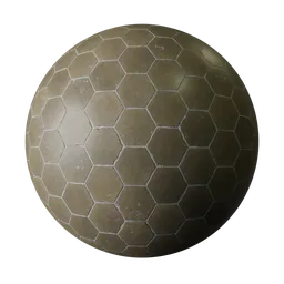 Hexagonal brown tiles