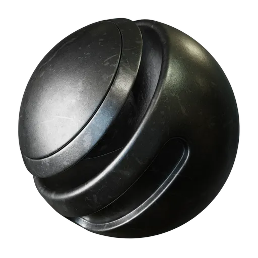 Soiled glossy silver metal