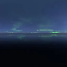 Nighttime Aurora and Starry Sky HDR