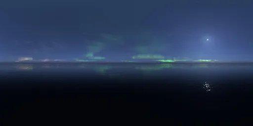 Nighttime Aurora and Starry Sky HDR