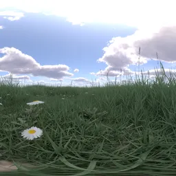 Morning grass green cloud 16k