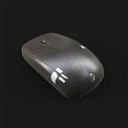 Realistic 3D-rendered computer mouse, Blender compatible, optimized for game development.