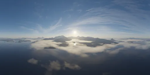 Aerial Clouds Mountain Landscape