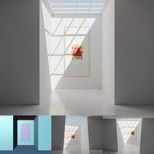 Modern Gallery Framed Royal Throne Scene