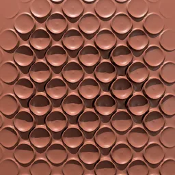 3D Tiling Geometric Circles Brush for Blender sculpting, 4K seamless pattern for detailed surface modeling.