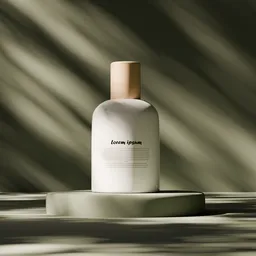 Minimalist Podium Bottle Mockup