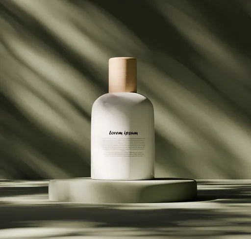 Minimalist Podium Bottle Mockup
