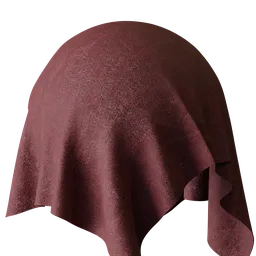 High-resolution photoscanned red fabric texture for 3D Blender, perfect for PBR material needs.