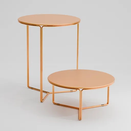 High-quality Blender 3D model of two modern tables for living spaces, optimized for interior design renderings.