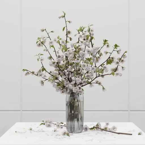 White Sakura Bouquet