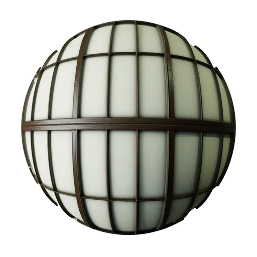 High-quality Shoji Screen material texture with displacement for 3D rendering in Blender, ideal for photorealistic Japanese interiors.