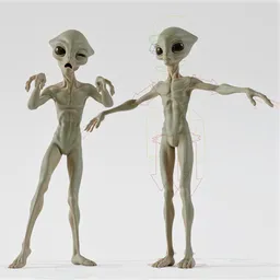 Stylized Alien Fully Rigged