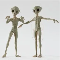Stylized Alien Fully Rigged