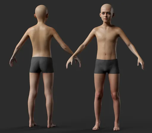 Child Male Base Body  – Rigged